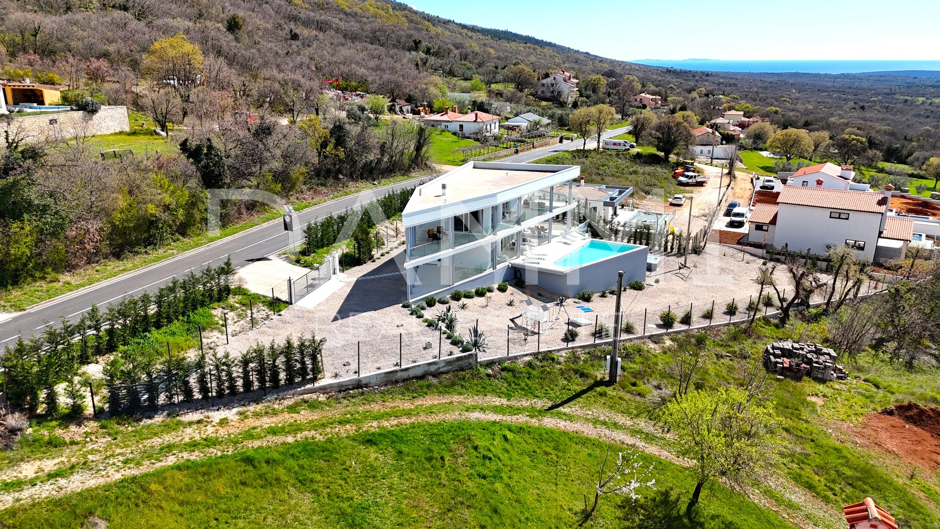 ISTRIA, LABIN - Villa con bellissima vista sul mare