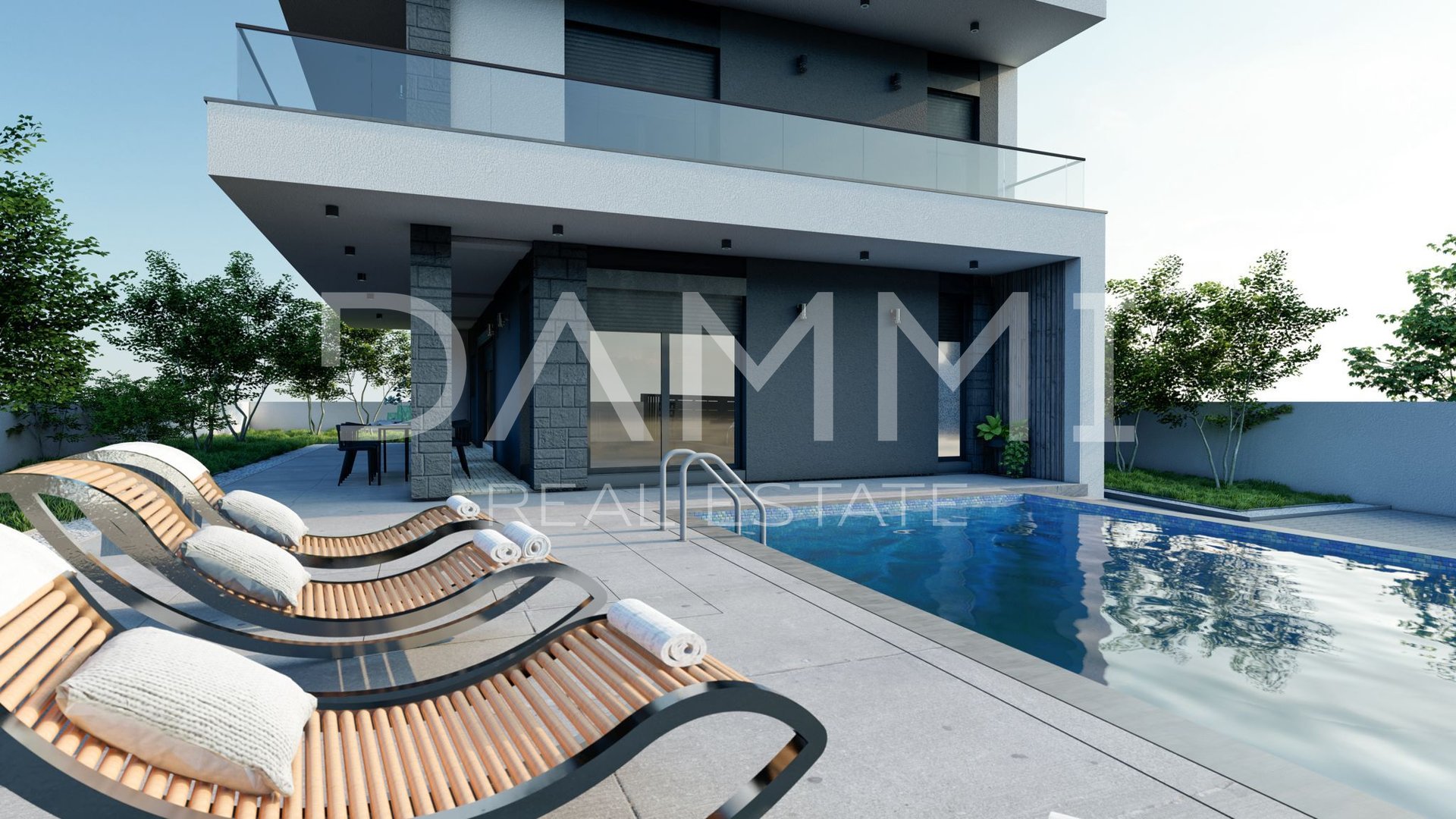 ISTRA, KANFANAR - Modern house with pool and seaview