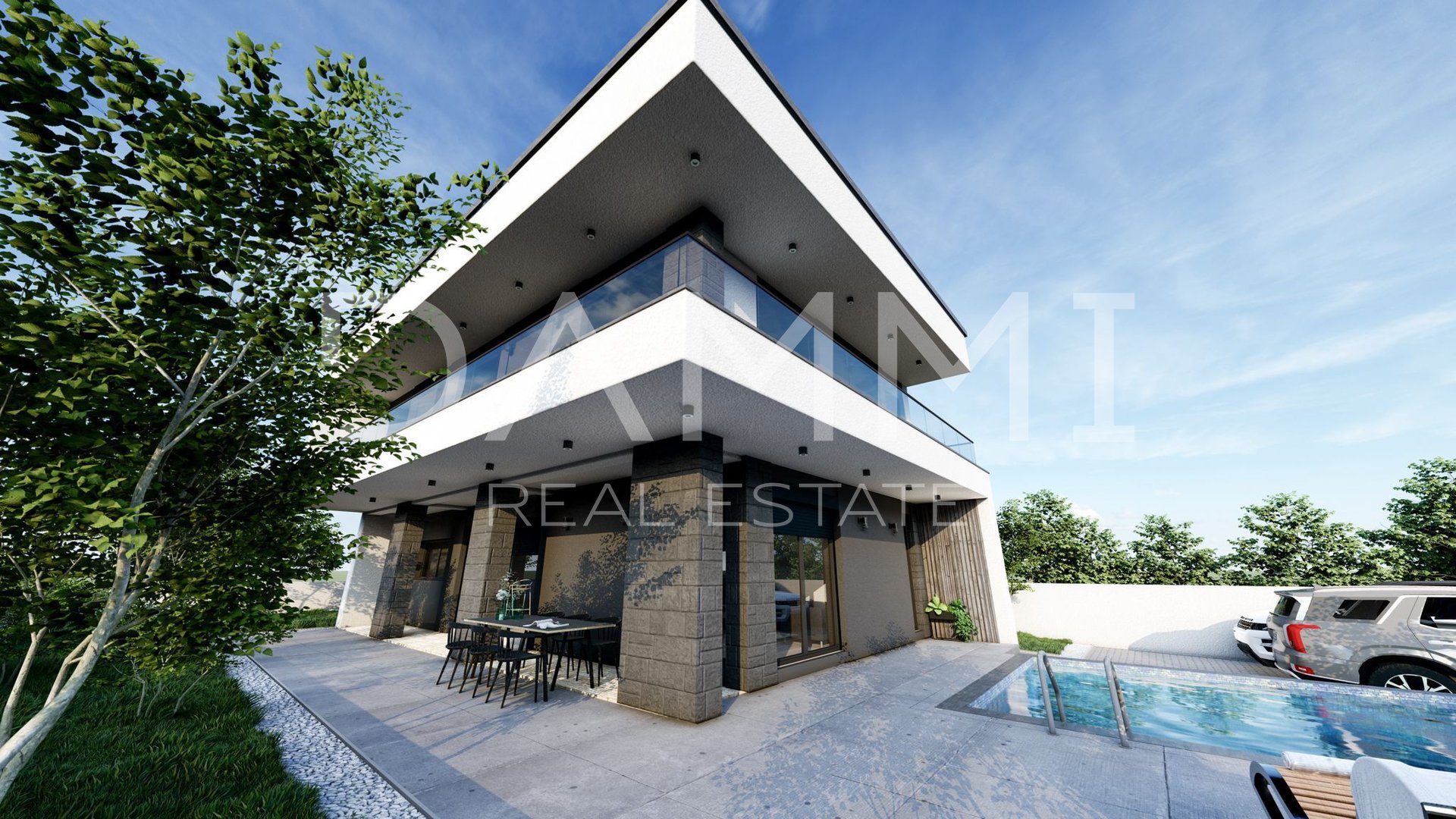 ISTRA, KANFANAR - Modern house with pool and seaview