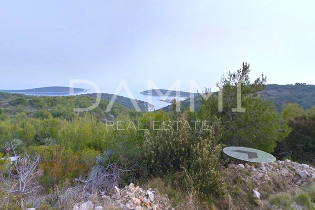 VIS ISLAND, RUKAVAC - Baugrundstück mit Panoramablick auf das Meer