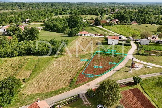 ISTRIA, ŽMINJ - Building plot with open view 589 m2