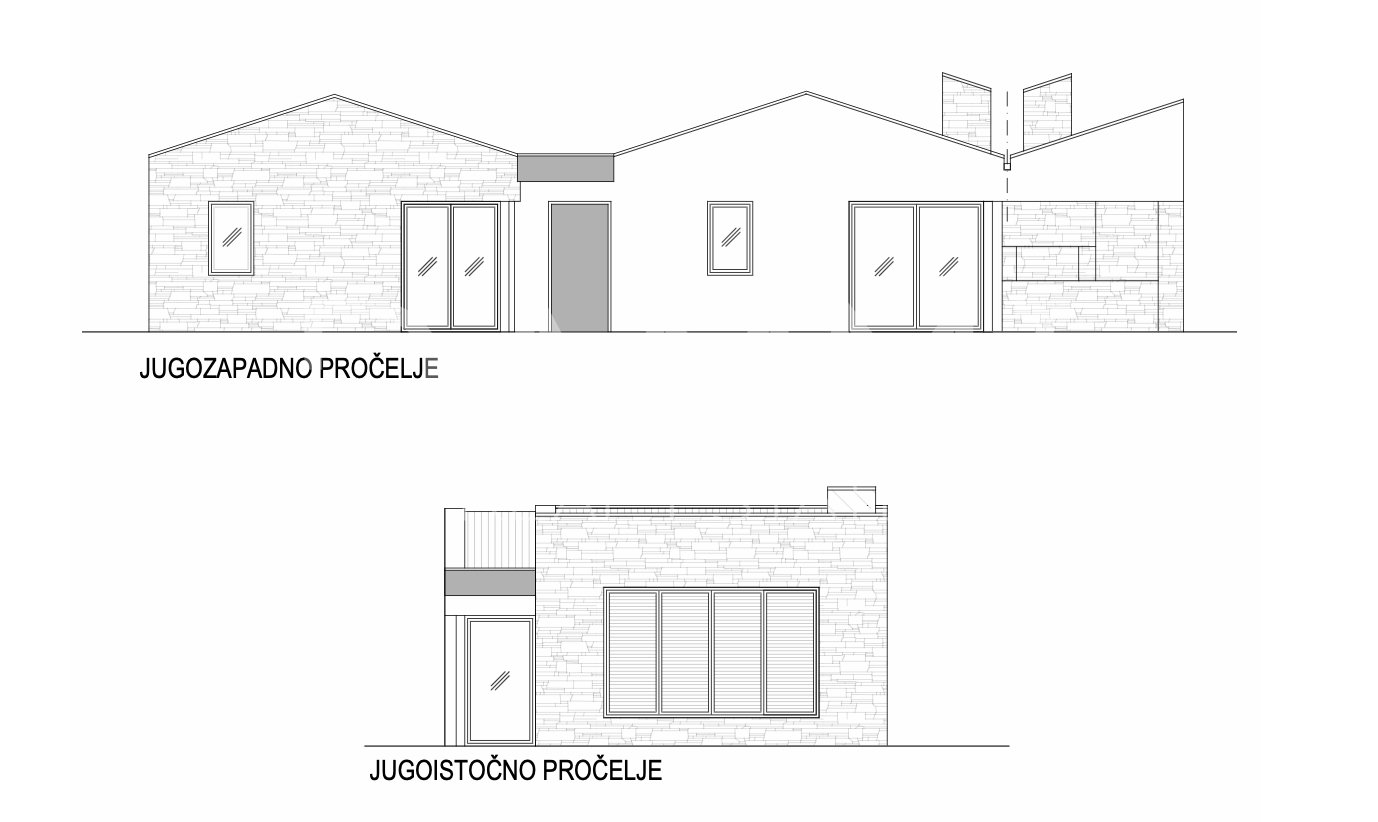 ISTRIEN, MARČANA - Baugrundstück 630m2 mit Projekt für Haus mit Pool