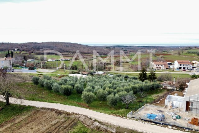 VIŽINADA - Građevinsko zemljište s panoramskim pogledom na more